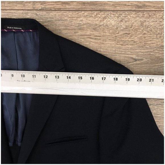 Egara Mens Blazer‎ Sport Coat Two Button Jacket Wool Size 42R Slim Casual Suits - Picture 10 of 13